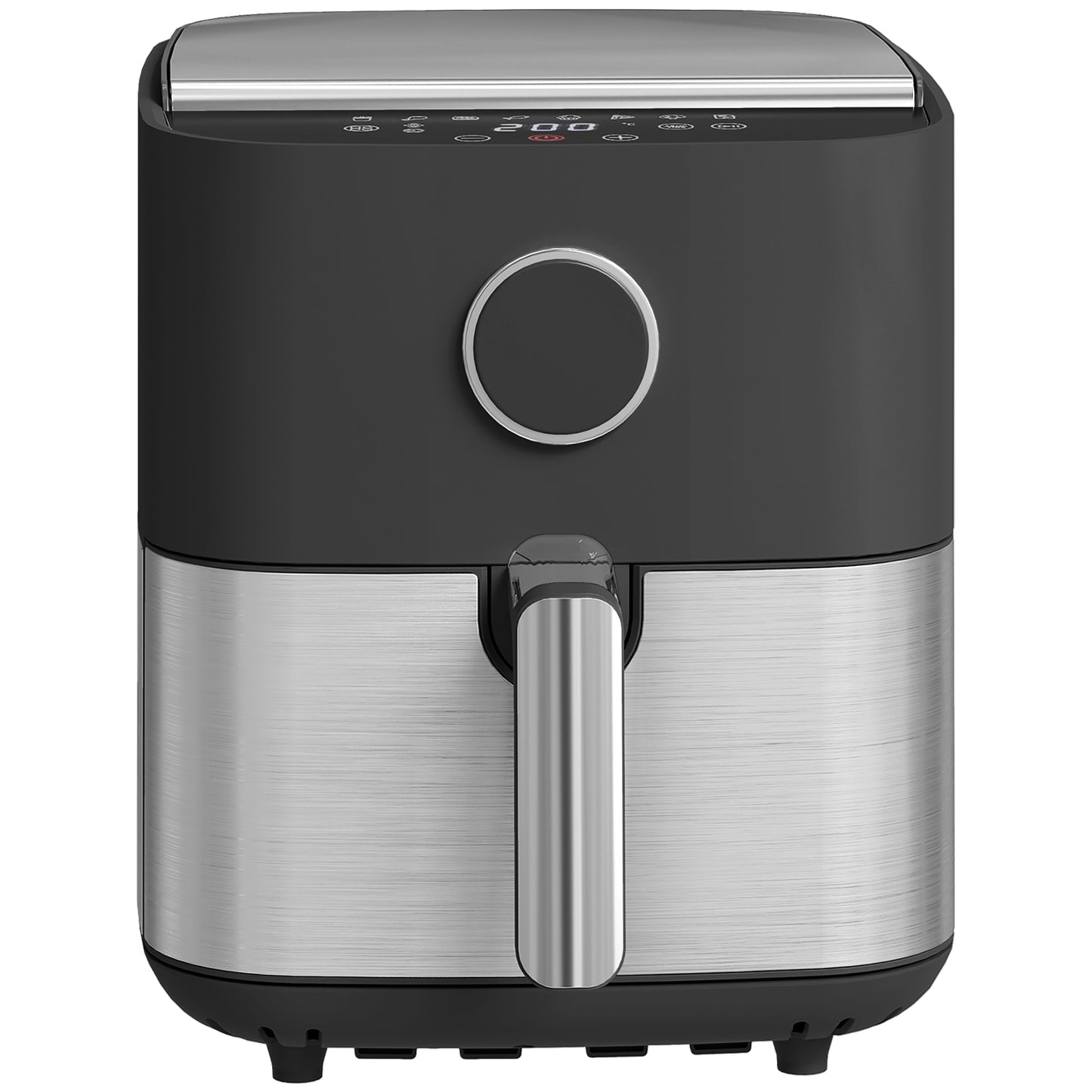 Friteuză cu Aer  de 8L, 1700W cu 8 Programe și Circulație de Aer Cald la 360°, Display LED, Negru