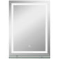 Oglindă de baie cu lumini LED reglabilă în 3 culori, cu raft din sticlă, 50x12x70 cm, argintiu