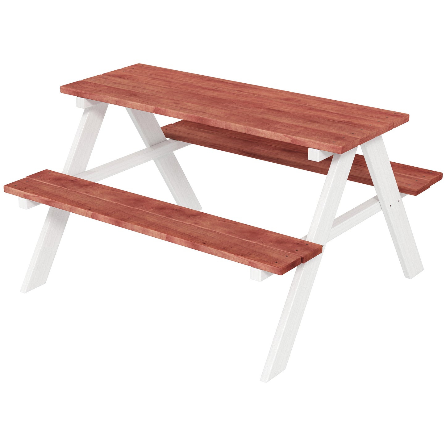 Set Masă de Picnic și Bănci pentru Copii din Lemn, Vârsta 3-8 Ani, Maro