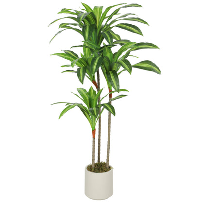 Arbore Artificial Dracaena 120 cm cu Rame Flexibile - Verde