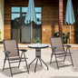 Set de mobilier pentru gradina cu masa din sticla securizata, maro