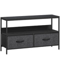 Mobilier pentru Televizor de 47" cu Sertare Pliabile din Material Textil și Raft, 98x29x56 cm, Negru