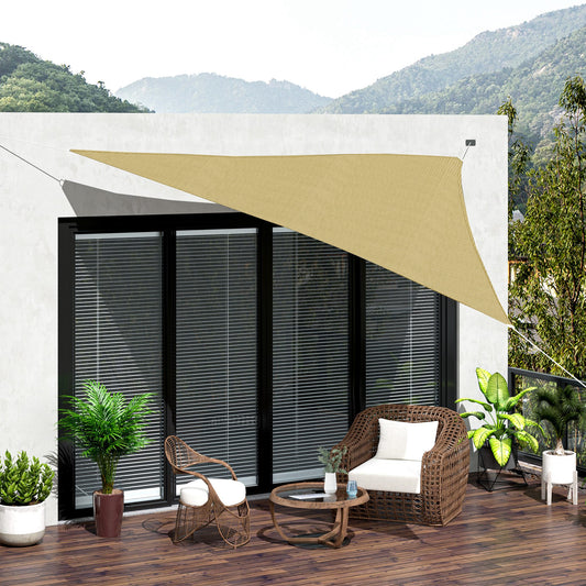 Cort Parasolar Tringhiular Bej, 4x4x4m