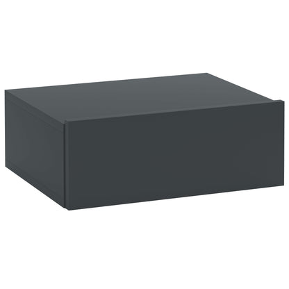 Noptieră Suspendată Modernă cu Sertar, din Lemn, 40x30x15 cm, Negru