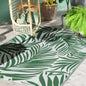 Covor de Exterior pentru Balcon și Terasă, Rezistent la Raze UV, 152x243 cm, Verde și Alb