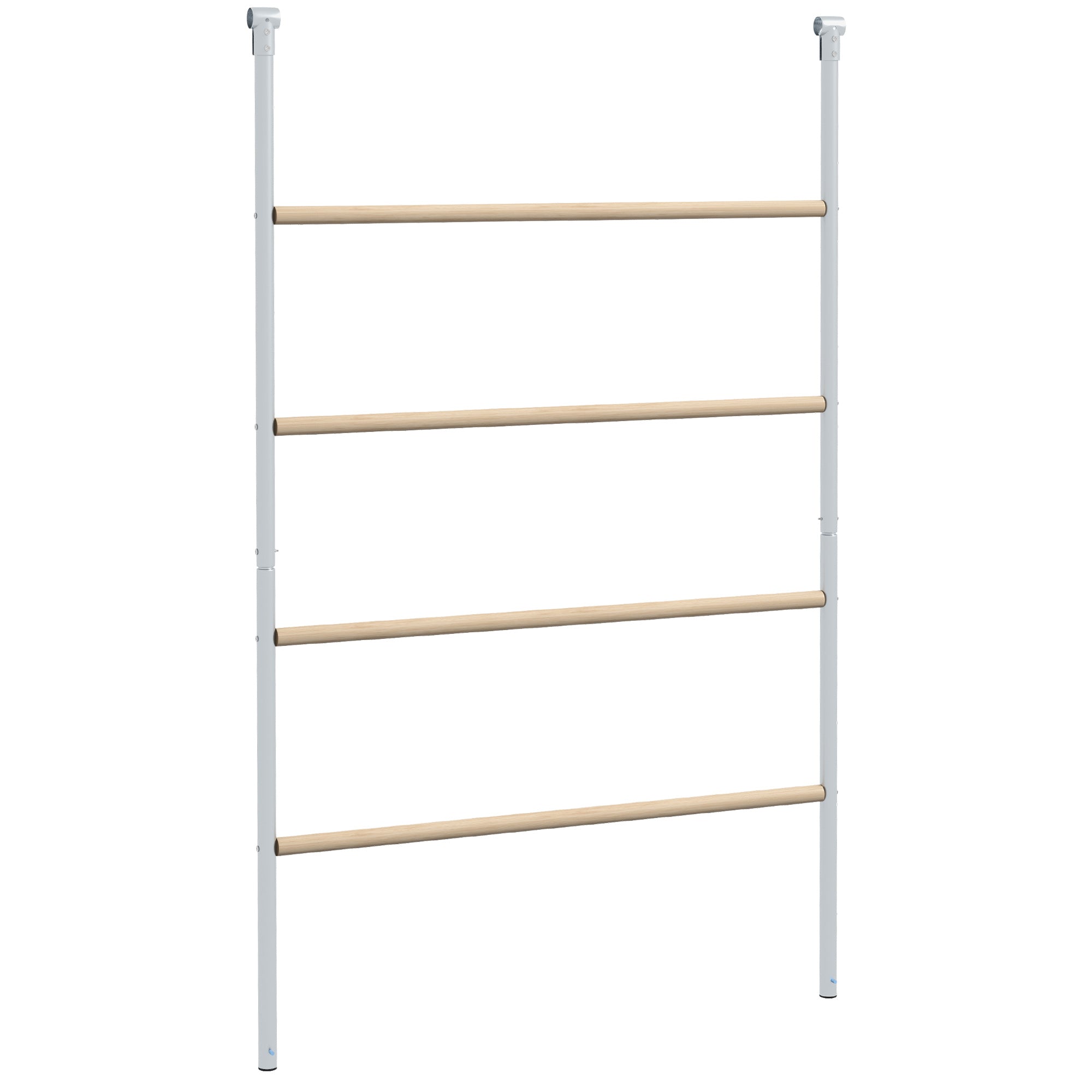 Suport pentru Găini pe 4 Niveluri, Posatoiu din Lemn și Oțel Galvanizat, Scară pentru Coteț, 4-6 Găini, 140x86x2,5 cm, Lemn Natural