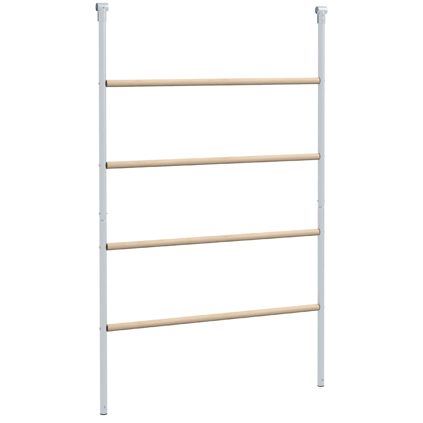 Suport pentru Găini pe 4 Niveluri, Posatoiu din Lemn și Oțel Galvanizat, Scară pentru Coteț, 4-6 Găini, 140x86x2,5 cm, Lemn Natural