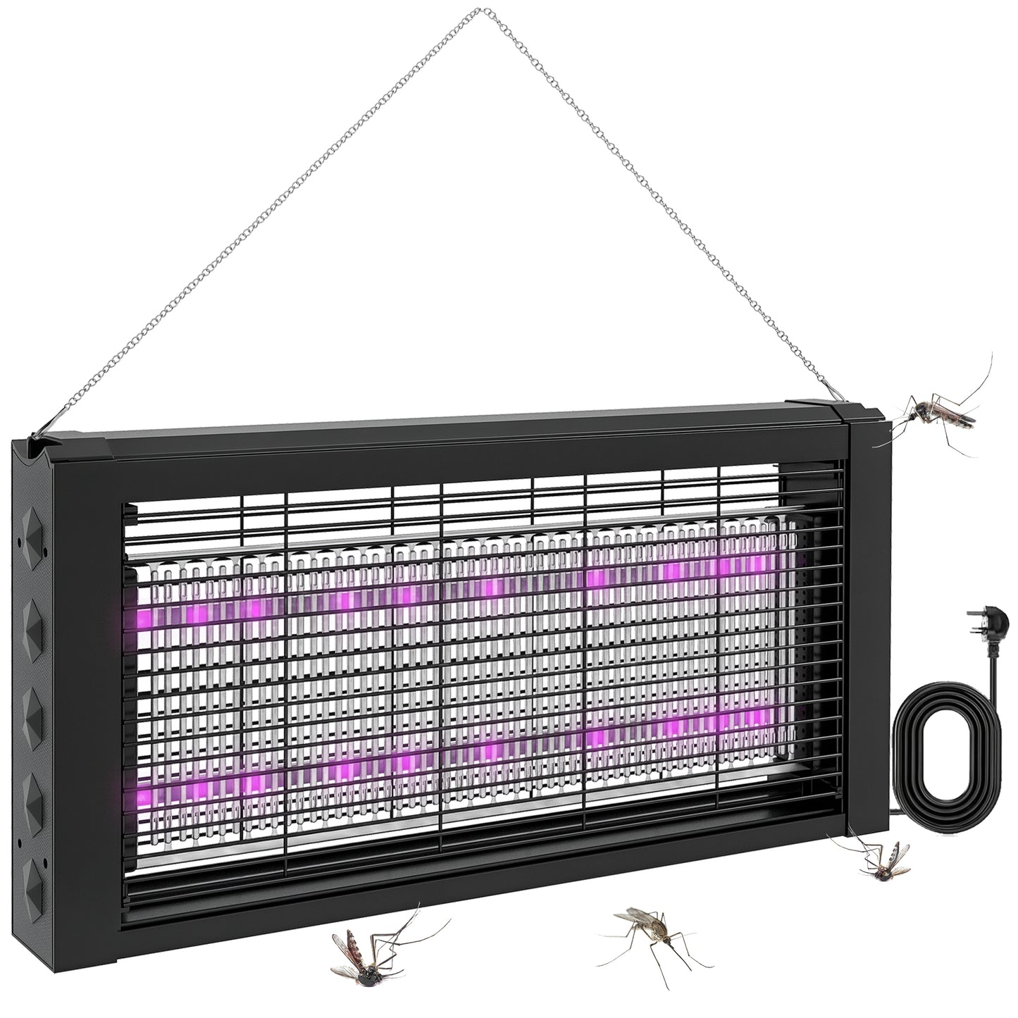 Lampă Anti-Țânțari de Interior 8W cu Lanț și Plasă de Protecție Negru