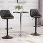 set 2 scaune de bar, reglabile, imitatie de piele maro