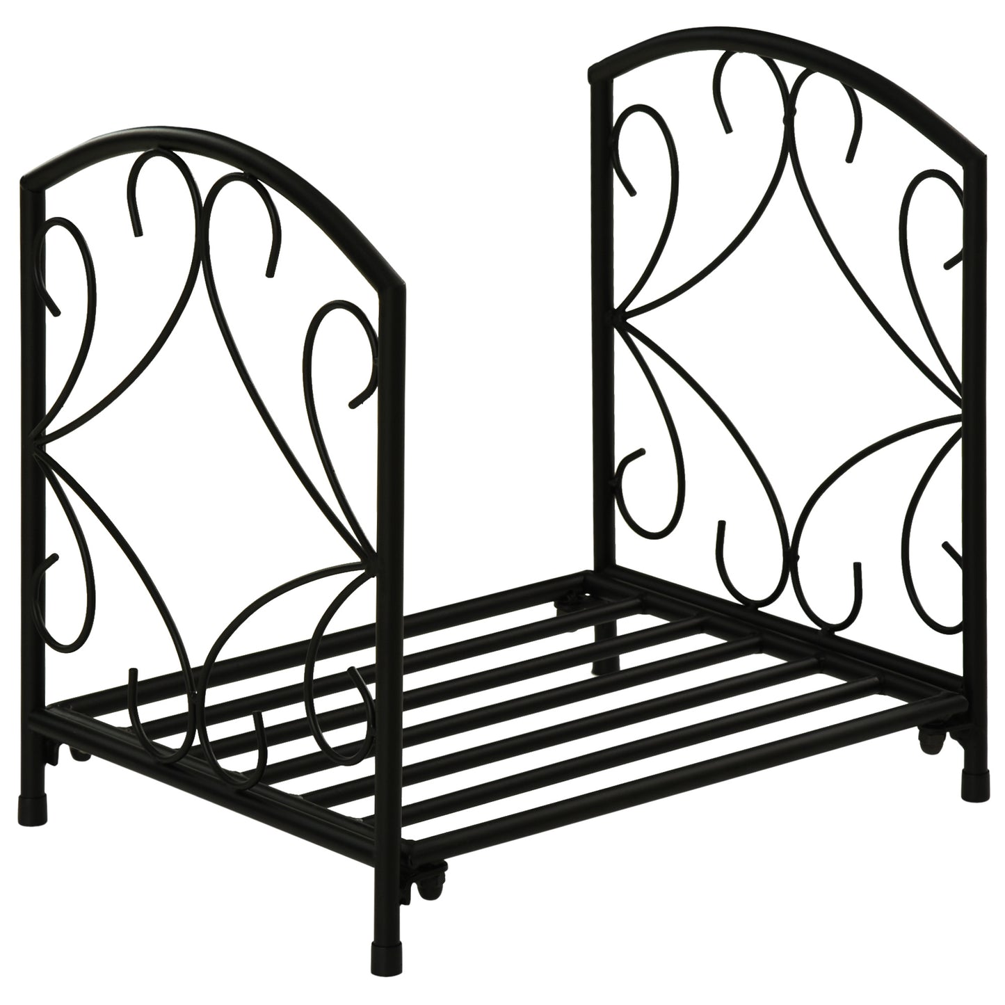 Suport pentru Lemne de Interior si de Exterior din Fier 50kg de Lemne 39.5x31.5x39.5cm