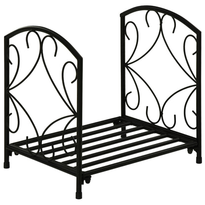 Suport pentru Lemne de Interior si de Exterior din Fier 50kg de Lemne 39.5x31.5x39.5cm
