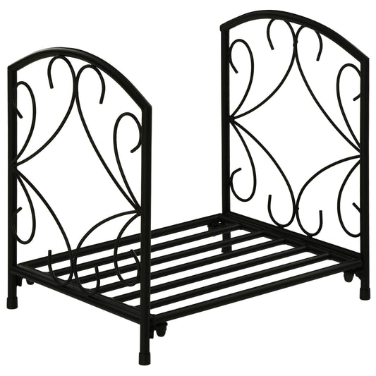 Suport pentru Lemne de Interior si de Exterior din Fier 50kg de Lemne 39.5x31.5x39.5cm
