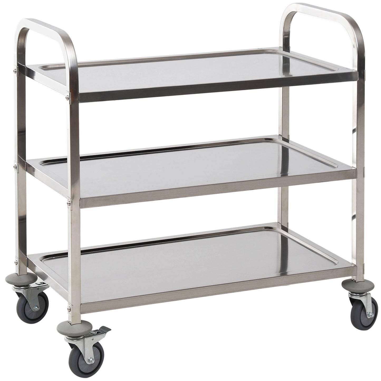 Carucior Pentru Bucatarie 3 Rafturi in Otel Inox 85x45x90cm