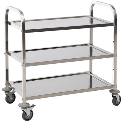 Carucior Pentru Bucatarie 3 Rafturi in Otel Inox 85x45x90cm