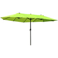 Umbrela Dubla de Gradina cu Deschidere cu manivela, Otel si Poliester, 460x270x240cm, verde