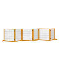 Gard Caini – 6 Panouri Pliabile din Lemn & Otel 432×36×70 cm
