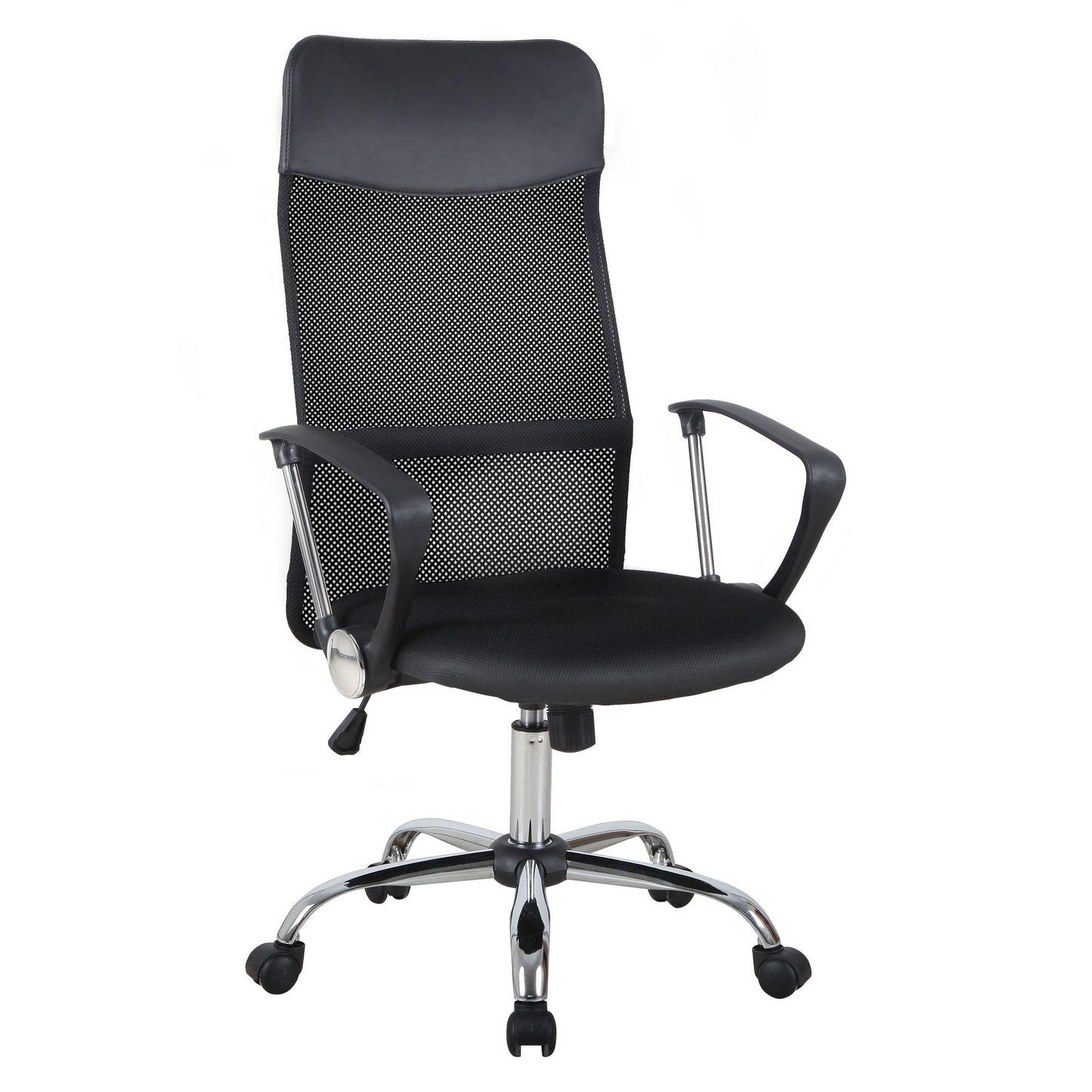 scaun ergonomic de birou, insertie plasa, negru
