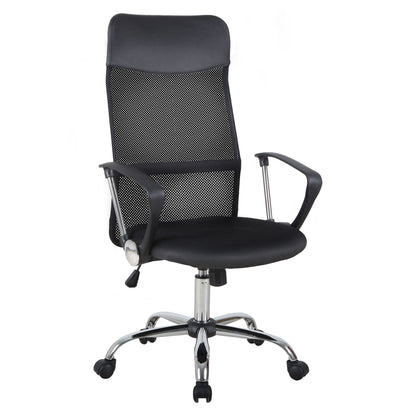 scaun ergonomic de birou, insertie plasa, negru