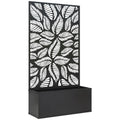 Jardinieră Ridicată cu Spalier Decorativ pentru Plante Cățărătoare, de Podea sau de Perete, 61x23x113 cm, Negru