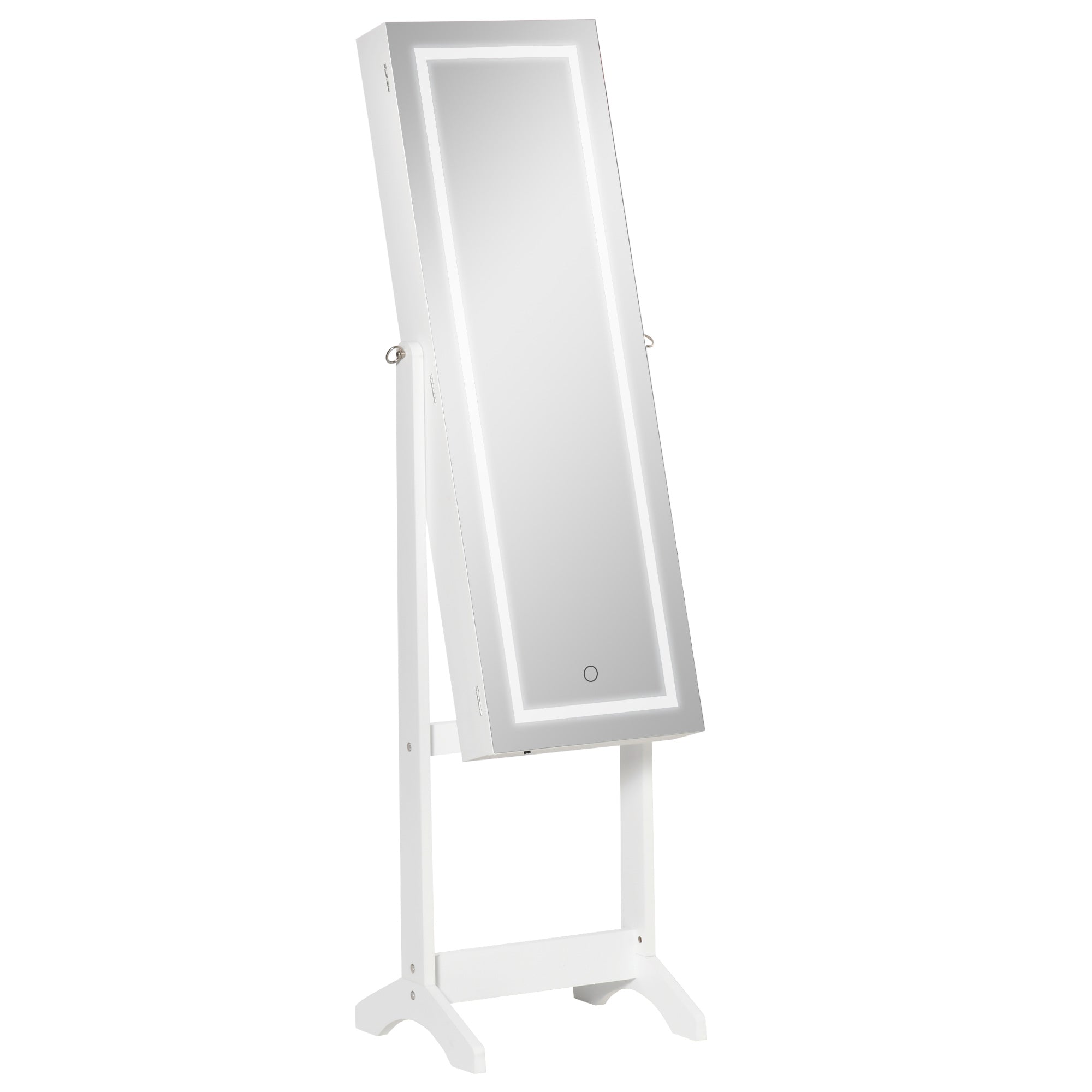Oglinda Suport Bijuterii – LED Reglabila 46×36,5×151,5 cm