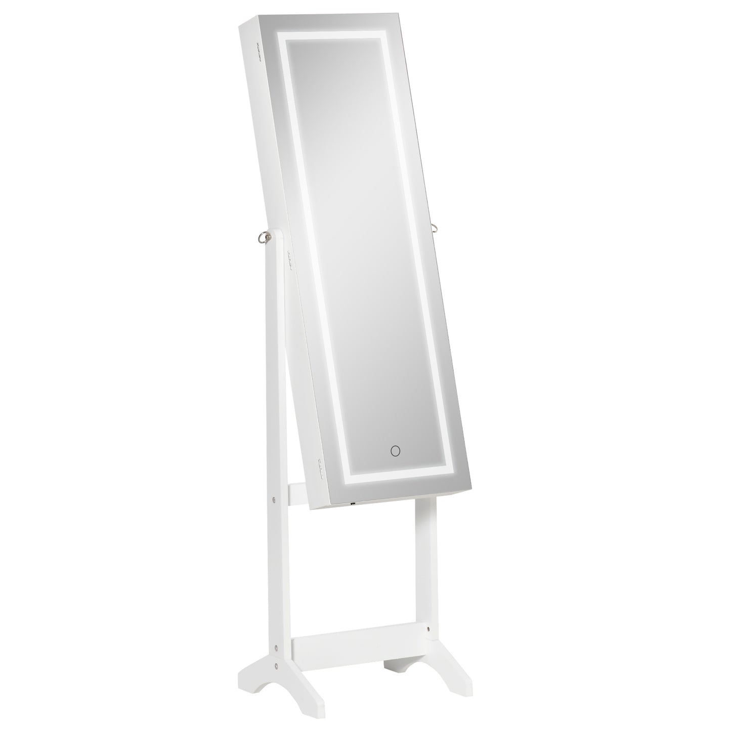 Oglinda Suport Bijuterii – LED Reglabila 46×36,5×151,5 cm