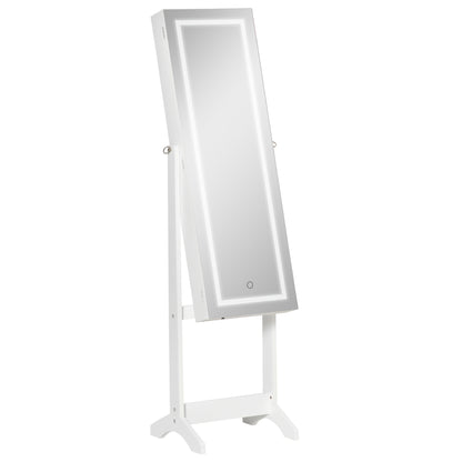 Oglinda Suport Bijuterii – LED Reglabila 46×36,5×151,5 cm