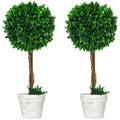 Set 2 Plante Artificiale – Frunze de Santal, Design Bila Decorativa