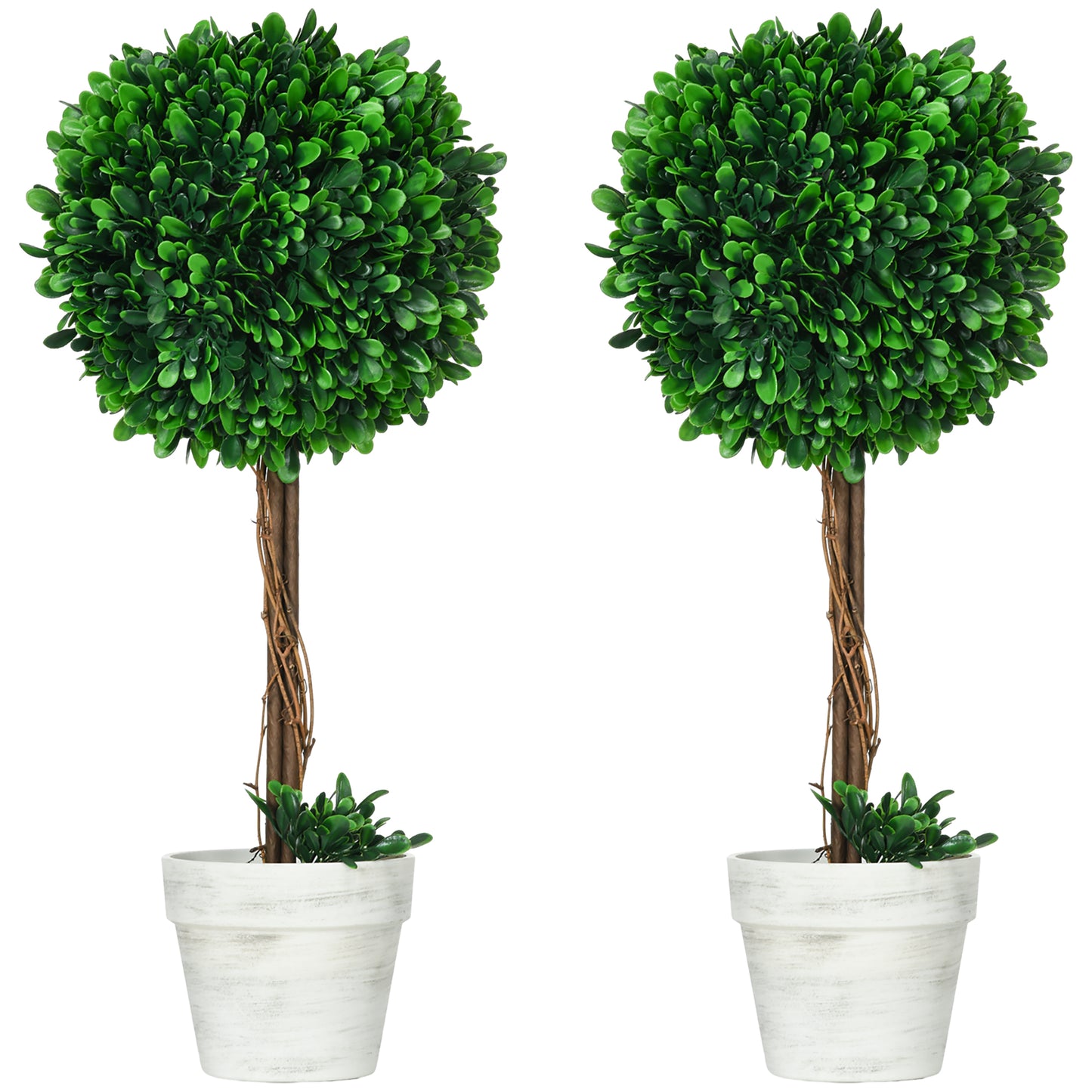 Set 2 Plante Artificiale – Frunze de Santal, Design Bila Decorativa