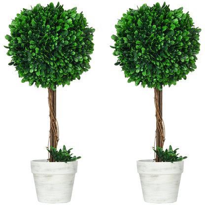 Set 2 Plante Artificiale – Frunze de Santal, Design Bila Decorativa