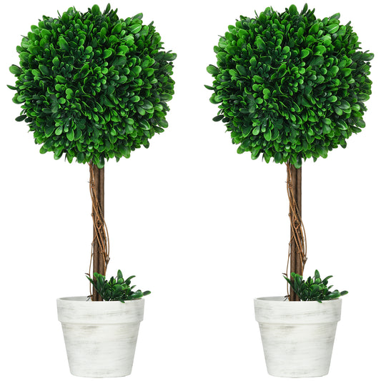 Set 2 Plante Artificiale – Frunze de Santal, Design Bila Decorativa
