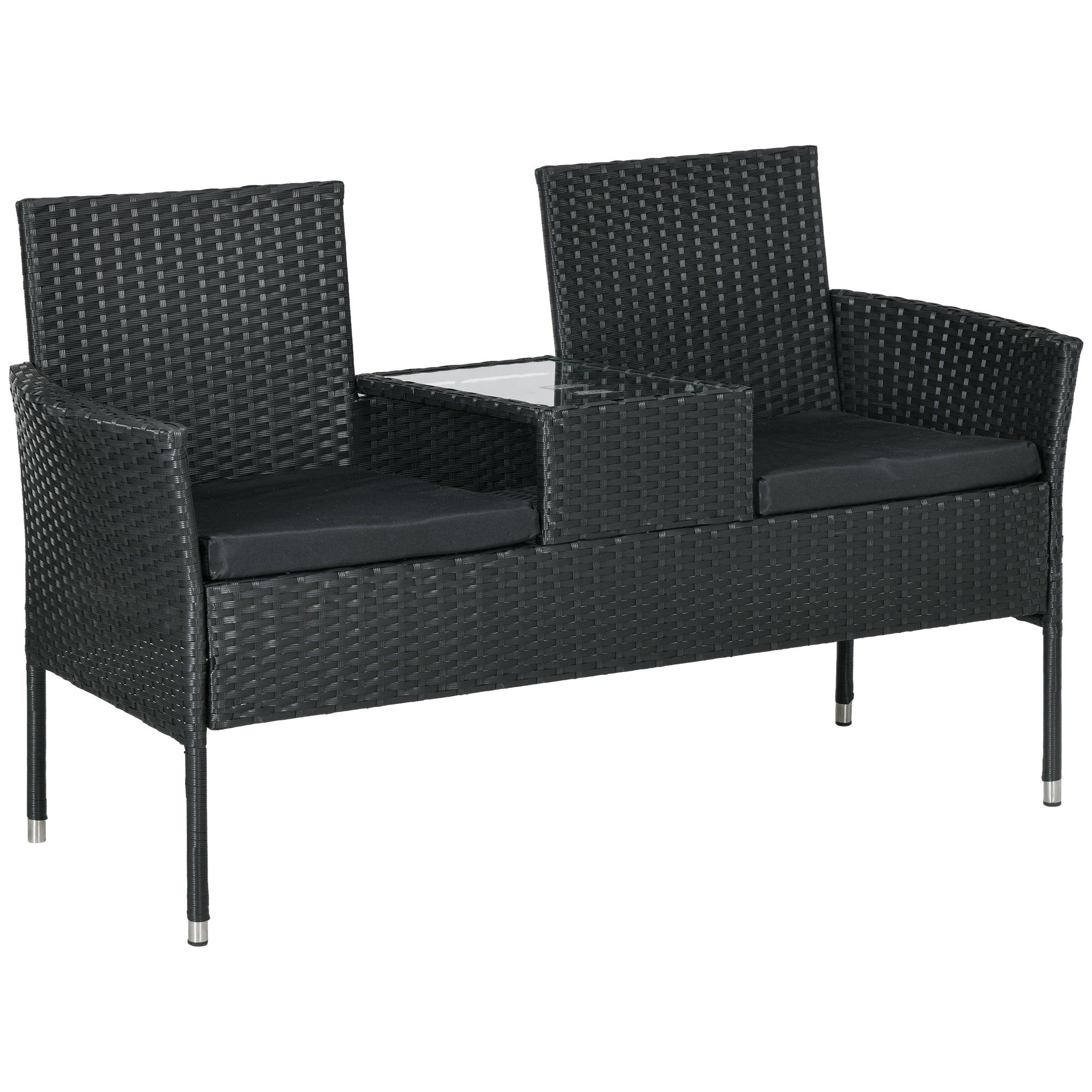 Mobilier de Terasa pentru 2 Persoane cu Masa de Ceai