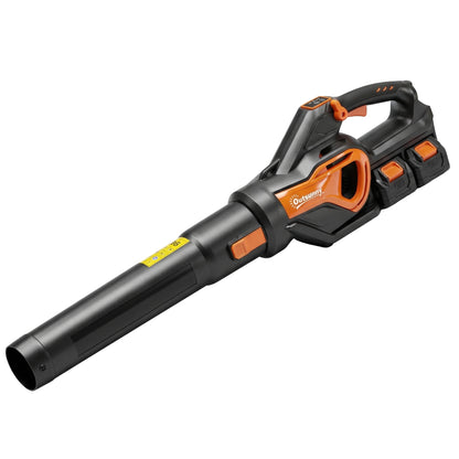 Suflător de Frunze cu Baterie 20V, Motor Brushless 900W, 3 Niveluri de Viteză, Turbo Boost, Încărcător, Ușor, pentru Grădină, Frunze, Zăpadă, Praf