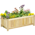 Jardiniera din Lemn Pliabila de Exterior , Inchisa ermetic cu Baza de Scurgere, 70x30x25cm