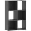 Bibliotecă Modernă Modulară cu 6 Compartimente din PAL, Maro
