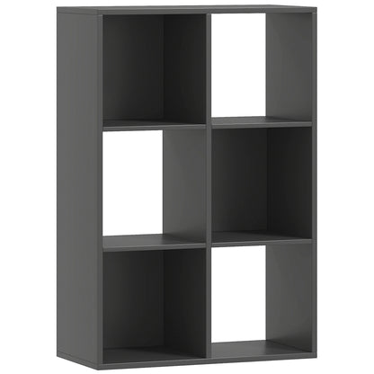 Bibliotecă Modernă Modulară cu 6 Compartimente din PAL, Maro