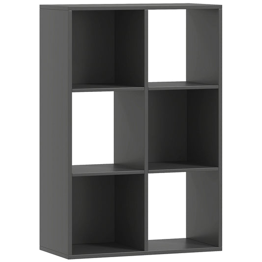 Bibliotecă Modernă Modulară cu 6 Compartimente din PAL, Maro