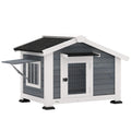 Cușcă pentru Câini Căsuță pentru Câini de Exterior din Lemn, 98x76x69.5cm