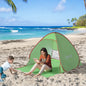 Cort de Plajă  Pop Up cu Protecție UV 30+ și Geantă de Transport, 200x150x119 cm, Verde