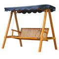 leagan de gradina cu 3 locuri, lemn, 200x130x185 cm