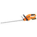 Foarfecă de Tuns Gard Viu pe Baterie 18V, cu Baterie de 2Ah, Încărcător, Lamă Dublă de 51cm pentru Crengi, Arbuști și Ramuri, Portocaliu