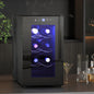 Cantineta Frigorifică pentru 8 Sticle de Vin, Capacitate 21L, Display Touch și Rafturi Reglabile, Negru