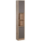Dulap Baie Space Saver – Gri & Stejar, Cu 6 Rafturi & Dulapioare