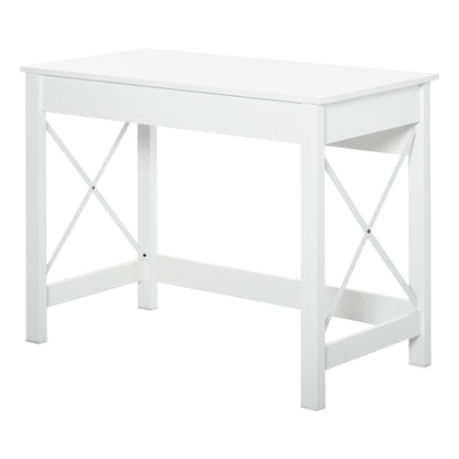 , Birou de Studiu, Stil Modern, MDF, Metal, 105x50x76 cm, Alb
