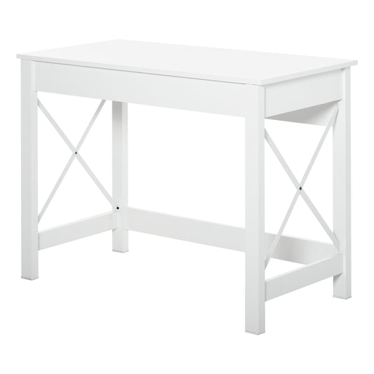 , Birou de Studiu, Stil Modern, MDF, Metal, 105x50x76 cm, Alb