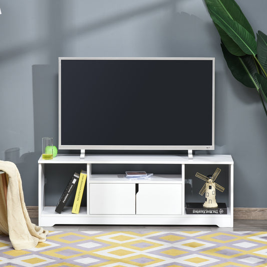 Mobilier Suport TV  Pana la 42 inchi cu Dulapior si Etajere Deschise, din Lemn, 120x30x41cm