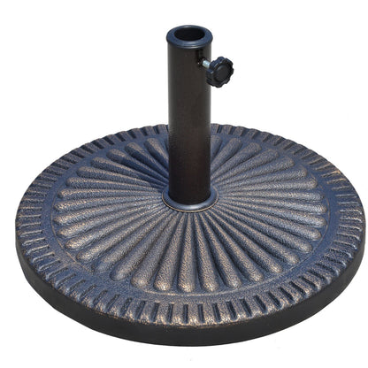 Baza pentru Umbrela de Soare Diametru 3,8-4,8cm Desen Floral cu Manivela Greutate 15kg de Gradina Rasina 49x32cm