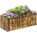 Jardinieră de Grădină Dreptunghiulară pentru Plante, 80x33x30 cm, Lemn Natural