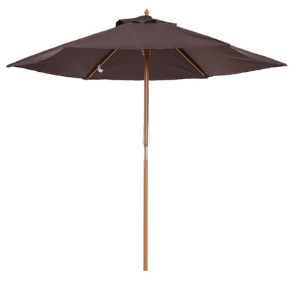 Umbrela din Lemn Umbrela Soare pentru Extern pentru Gradina Φ250 cm