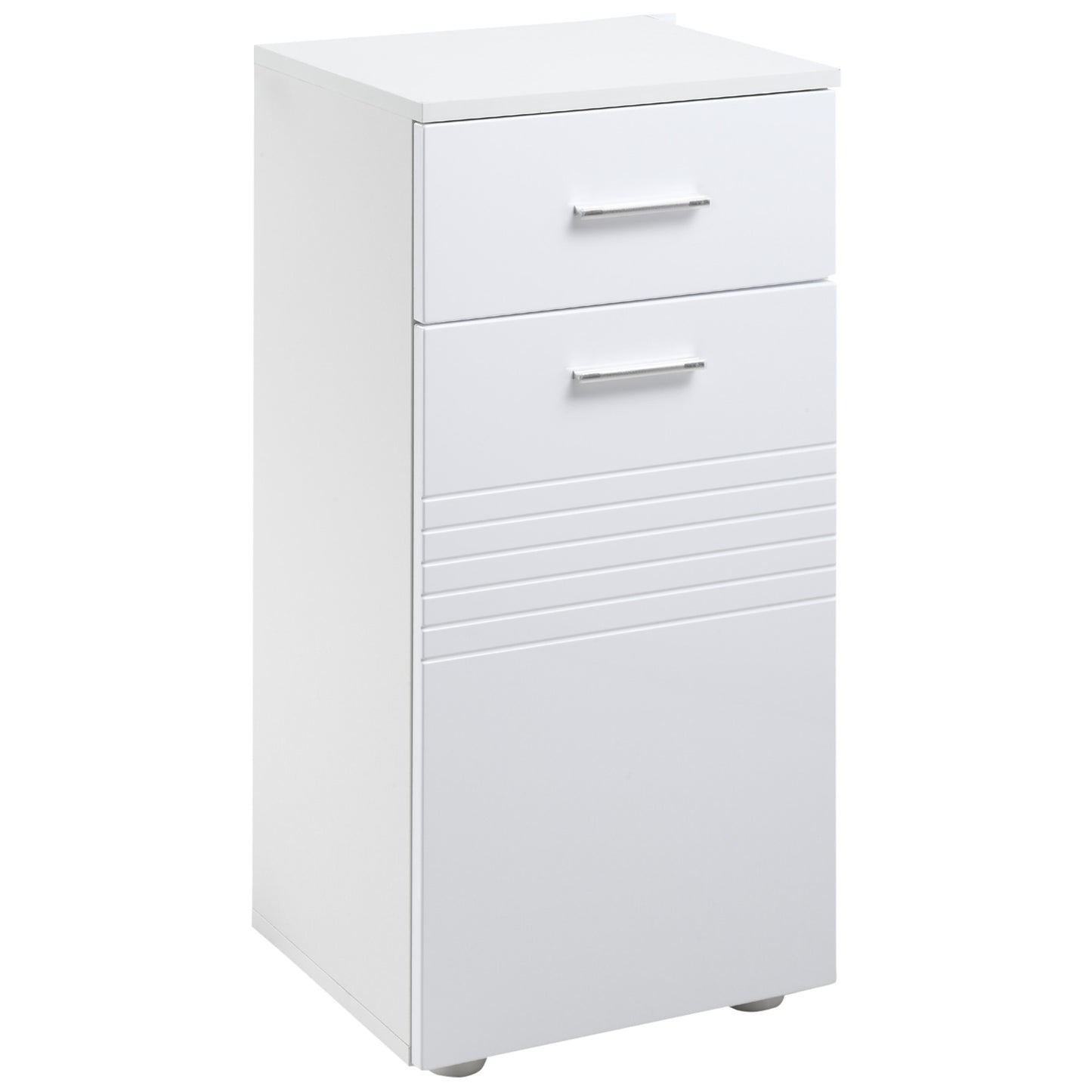 Mobilier Baie din Lemn cu Sertar si Dulapior 1 Usa cu Polite, 35x30x77,5 cm