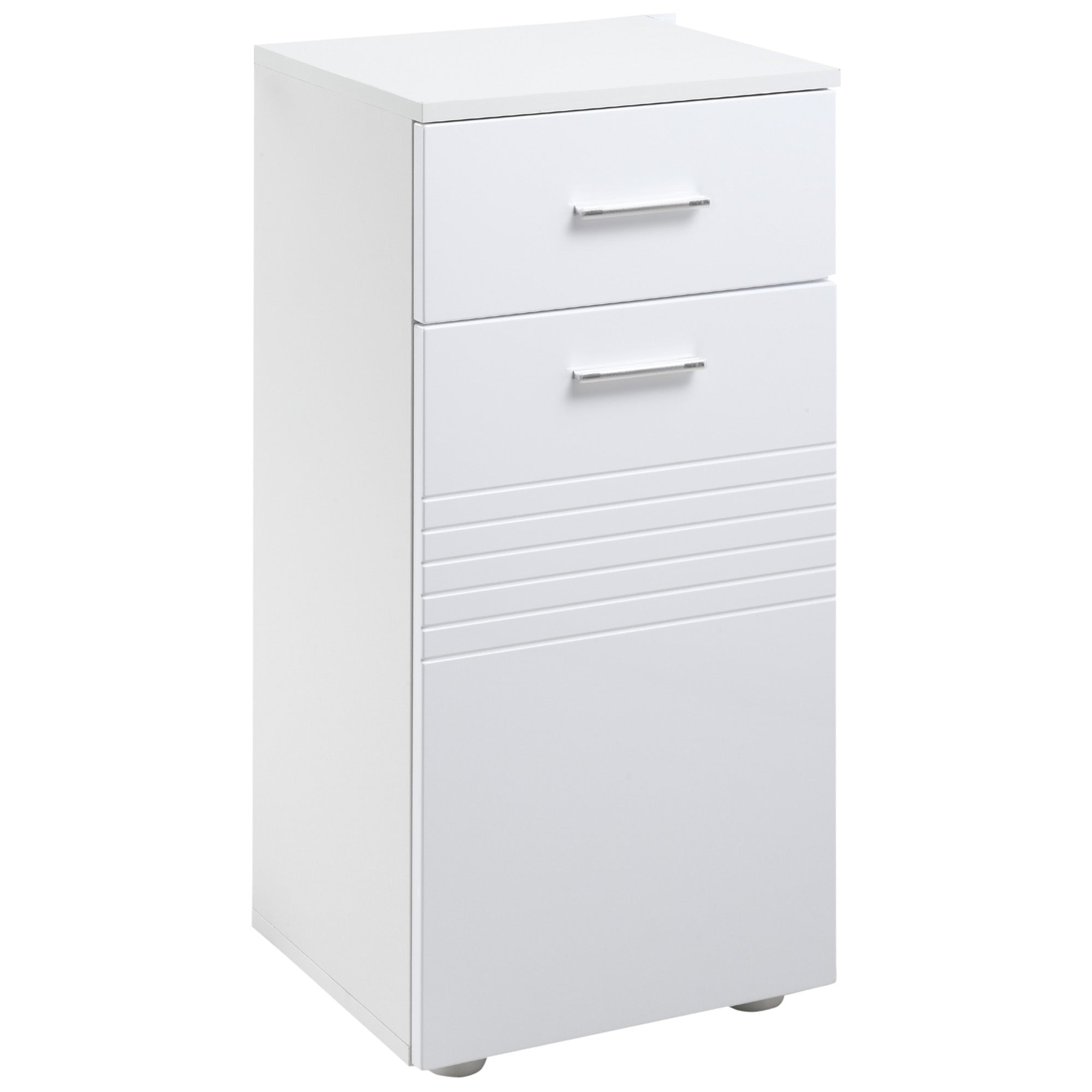 Mobilier Baie din Lemn cu Sertar si Dulapior 1 Usa cu Polite, 35x30x77,5 cm